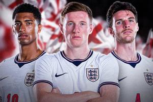 可怕！英格兰首发3中场转会费全部破亿，贝林1.15亿镑+赖斯1.05亿